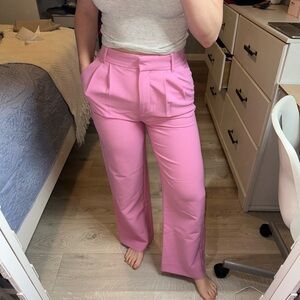 Abercrombie & Fitch Pink Wide-Leg Pants
